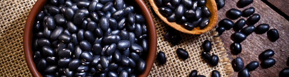 Black beans in a bowl