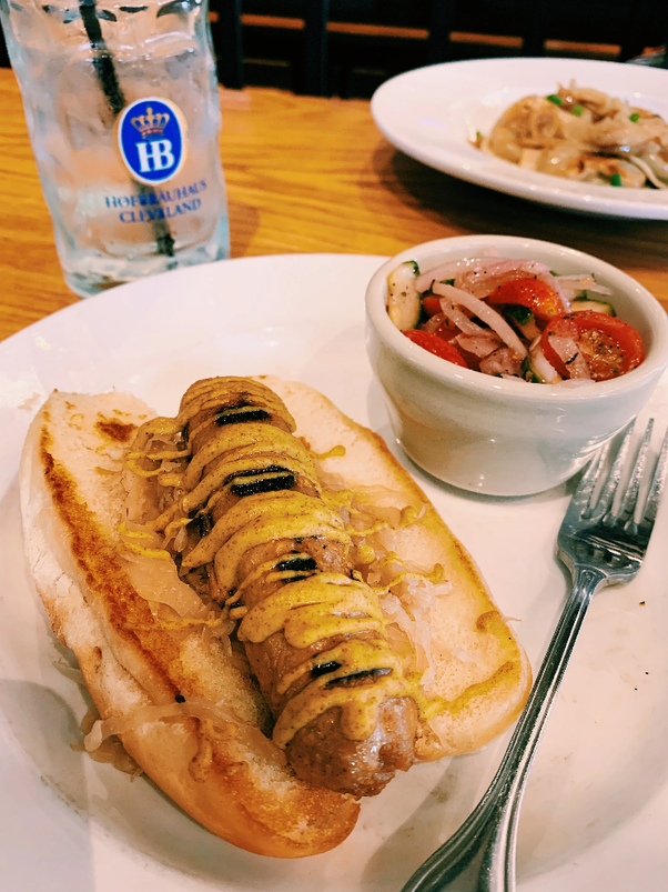 top vegan sausage awards during oktoberfest - hofbrauhaus cleveland