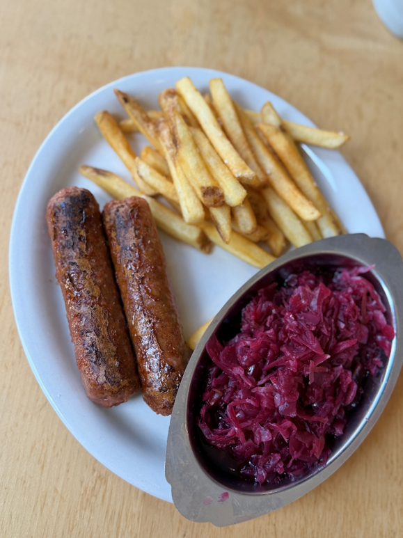 The Vegan Wurst Teller. Credit: Hollerbach’s German Restaurant