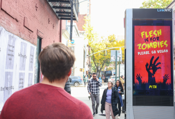 flesh is for zombies ad in NYC